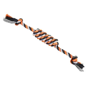 Valec JUMBO HipHop bavlnený s 2 knôtmi, šedá, tm.šedá, oranžová 38cm, 100g